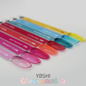 Yoshi Glassmatica 184 Illusorya pomarańczowy półtransparentny lakier hybrydowy do paznokci 6ml