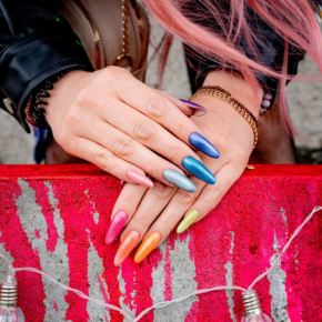 Yoshi Heartcore 192 Heartheart Neonowy pomarańczowy lakier hybrydowy z efektem flash i cat eye 6ml