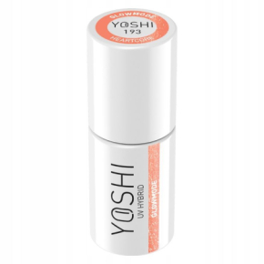 Yoshi Heartcore 193 Glowmode Neonowy czerwona pomarańcza lakier hybrydowy z efektem flash i cat eye 6ml