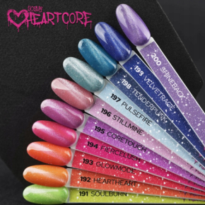 Yoshi Heartcore 193 Glowmode Neonowy czerwona pomarańcza lakier hybrydowy z efektem flash i cat eye 6ml