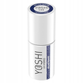Yoshi Heartcore 199 Velvetrage Neonowy ciemnogranatowy lakier hybrydowy z efektem flash i cat eye 6ml