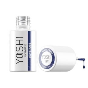 Yoshi Heartcore 199 Velvetrage Neonowy ciemnogranatowy lakier hybrydowy z efektem flash i cat eye 6ml