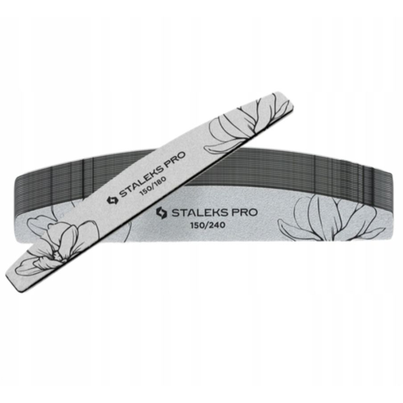 Staleks Pilnik do paznokci mineralny łódka półksiężyc gradacja 150/240 25 sztuk Staleks Pilnik do paznokci mineralny łódka półksiężyc gradacja 150/240 25 sztuk