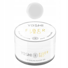 Yoshi Fiber Pro No1 15ml Przezroczysty samopoziomujący żel budujący do paznokci bez TPO