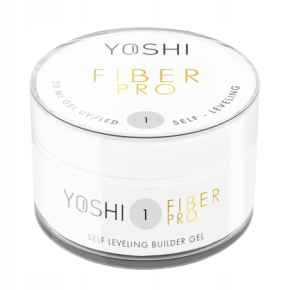 Yoshi Fiber Pro No1 15ml Przezroczysty samopoziomujący żel budujący do paznokci bez TPO