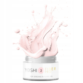 Yoshi Fiber Pro No2 15ml Lekko mleczny samopoziomujący żel budujący do paznokci bez TPO