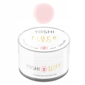 Yoshi Fiber Pro No2 15ml Lekko mleczny samopoziomujący żel budujący do paznokci bez TPO