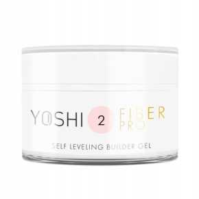Yoshi Fiber Pro No2 15ml Lekko mleczny samopoziomujący żel budujący do paznokci bez TPO
