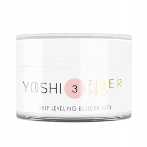 Yoshi Fiber Pro No3 50ml Lekko mleczny neutralny samopoziomujący żel budujący do paznokci bez TPO