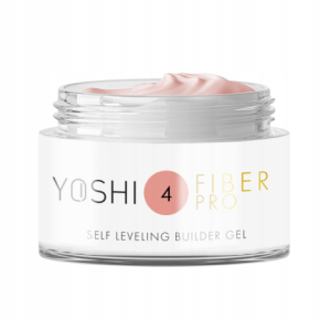 Yoshi Fiber Pro No4 50ml Pastelowy różowy samopoziomujący żel budujący do paznokci bez TPO