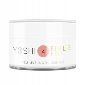 Yoshi Fiber Pro No4 50ml Pastelowy różowy samopoziomujący żel budujący do paznokci bez TPO