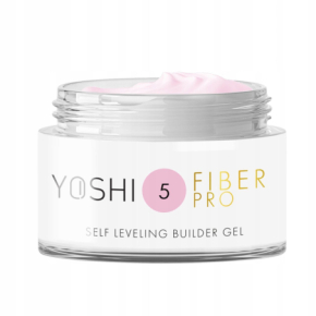 Yoshi Fiber Pro No5 15ml Mlecznoróżowy samopoziomujący żel budujący do paznokci bez TPO