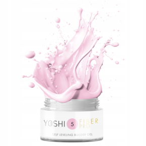 Yoshi Fiber Pro No5 50ml Mlecznoróżowy samopoziomujący żel budujący do paznokci bez TPO