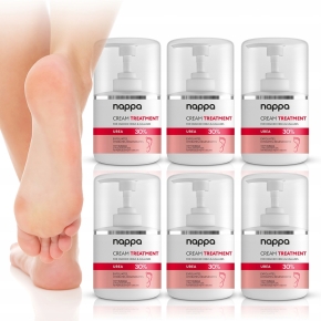 Silcare Zestaw do pielęgnacji stóp 6x krem z mocznikiem 30% Nappa Smooth Comfort 250ml