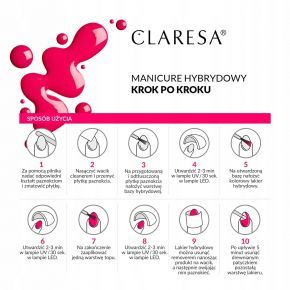 Zestaw do hybryd: 9x Claresa + lampa + baza + lakiery hybrydowe (kolory do wyboru)