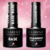 2x Claresa lakier hybrydowy TOP DIAMOND NO WIPE 5g + BASE 5g - 2