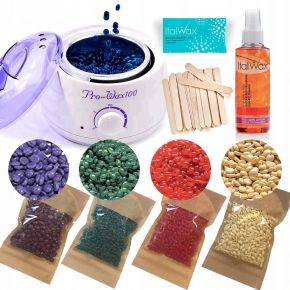 Zestaw do depilacji bezpaskowej ProWax + 4 x wosk twardy ItalWax