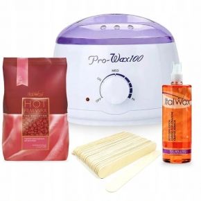 Zestaw do depilacji bezpaskowej ProWax Rose ItalWax + preparat po depilacji