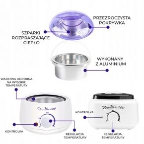 Zestaw do depilacji bezpaskowej ProWax Azulen ItalWax + preparat po depilacji