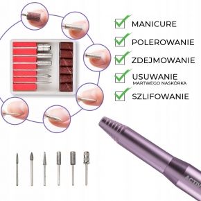 Activ Mobilna frezarka do paznokci Mini Pro203 metalowa do manicure pedicure pink różowa