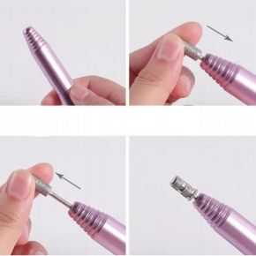 Activ Mobilna frezarka do paznokci Mini Pro203 metalowa do manicure pedicure pink różowa