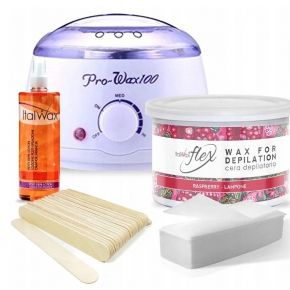 Depilacji Italwax Podgrzewacz 100w Wosk Flex 400ml Malina Rasberry