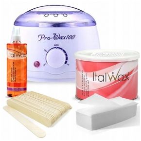 Depilacji Italwax Podgrzewacz 100w Wosk 400ml Rose Różany Szpatułki Paski