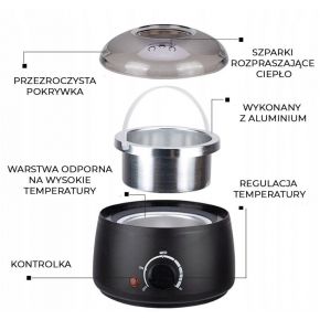 Depilacji Italwax Podgrzewacz 100w Wosk 800ml Azulen Azulenowy 2x Lotion Szpatułki Paski