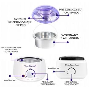 ZESTAW Depilacja Podgrzewacz Wosk Italwax 1kg NATURALNY