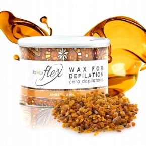 Zestaw depilacja wosk puszka flex amber algae PODGRZEWACZ 100 żel paski szpatułki