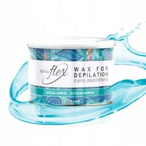 Zestaw do depilacji woskiem w puszce flex aqua wine PODGRZEWACZ 100 żele paski szpatułki