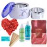 Zestaw do depilacji woskiem twardym 1 x wosk w dropsach + podgrzewacz 100w + akcesoria - 1