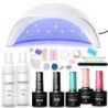 Zestaw do hybryd lampa UV/LED SMART 48W  3x lakier hybrydowy Claresa kolory do wyboru  preparaty  akcesoria - 1