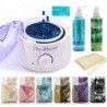 Zestaw do depilacji ItalWax  podgrzewacz do wosku 100W  6x wosk twardy w dropsach 100g  żele  szpatułki  talk - 1