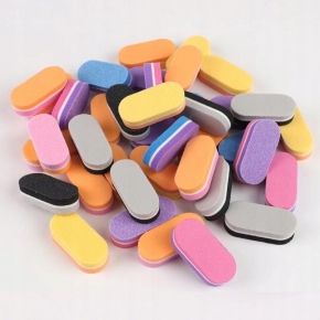 Polerka dwustronna mini do paznokci prosta mix kolor