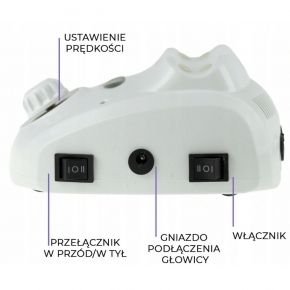 Zestaw do stylizacji paznokci Frezarka  frezy 30 x diamentowe  12 x kamienne  12 x filcowe