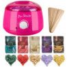 Zestaw do depilacji ItalWax podgrzewacz różowy 100W  5x wosk twardy 100g  szpatułki - 1