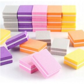 Mini polerka kostka mała 100/180 do paznokci pedicure różne kolory