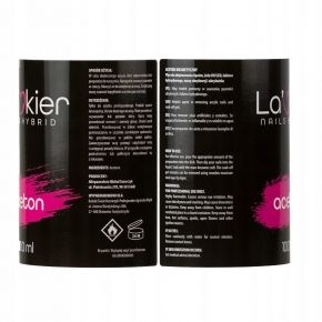 Lakier Zestaw płynów do paznokci aceton 100ml  cleaner 100ml