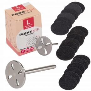 Dysk tarcza do pedicure Pododisk zestaw trzpień z dyskiem  nakładki tarcze wymienne L 25mm