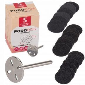 Dysk tarcza do pedicure Pododisk zestaw trzpień z dyskiem  nakładki tarcze wymienne S 15mm
