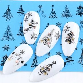 Naklejki do paznokci cienkie samoprzylepne świąteczne Colorf CY027