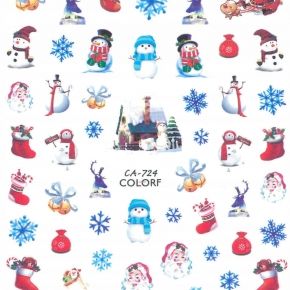 Naklejki do paznokci cienkie samoprzylepne świąteczne Colorf CA724