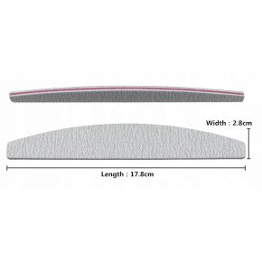 100x Pilnik łódka półksiężyc biały szary zebra gradacja 100/180