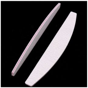 10x pilnik do paznokci łódka półksiężyc biały gradacja 180/240 standard