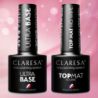 2x Claresa lakier hybrydowy TOP MAT NO WIPE 5g  ULTRA BASE 5g - 2