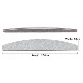 50x pilnik do paznokci łódka półksiężyc biały gradacja 180/240 standard