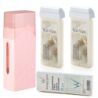 Depilacja zestaw 2x wosk aromatyczny ItalWax White Chocolate Flex podgrzewacz paski - 1