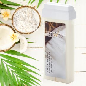Depilacja zestaw 2x wosk ItalWax Coconut Flex podgrzewacz paski