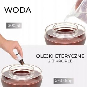 Dyfuzor Aroma nawilżacz powietrza 240ml aromaterapia kredka kolor niebieski